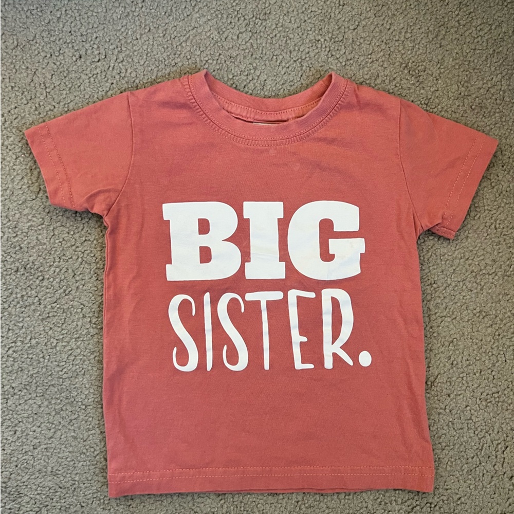 Toddler Big sister TShirt size 12M
